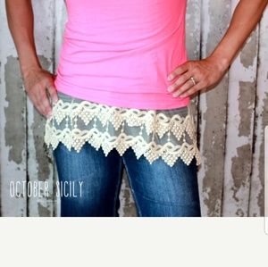 Lace Shirt extender tank top